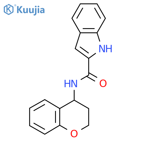 N-(3,4-dihydro-2H-1-benzopyran-4-yl)-1H-indole-2-carboxamide structure