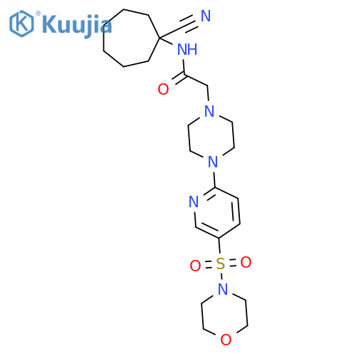 N-(1-Cyanocycloheptyl)-2-{4-[5-(morpholine-4-sulfonyl)pyridin-2-YL]piperazin-1-YL}acetamide structure