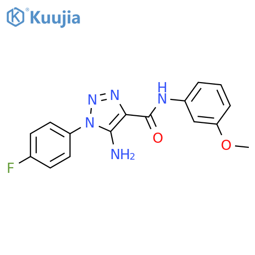 5-amino-1-(4-fluorophenyl)-N-(3-methoxyphenyl)-1H-1,2,3-triazole-4-carboxamide structure