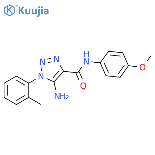 5-amino-N-(4-methoxyphenyl)-1-(2-methylphenyl)-1H-1,2,3-triazole-4-carboxamide structure