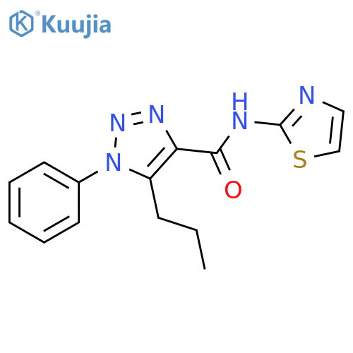 1-phenyl-5-propyl-N-(1,3-thiazol-2-yl)-1H-1,2,3-triazole-4-carboxamide structure