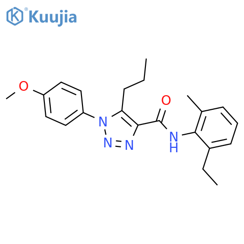N-(2-Ethyl-6-methylphenyl)-1-(4-methoxyphenyl)-5-propyl-1H-1,2,3-triazole-4-carboxamide structure