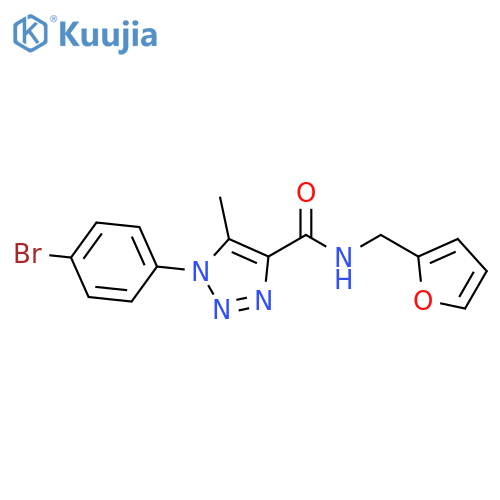 1-(4-bromophenyl)-N-(furan-2-yl)methyl-5-methyl-1H-1,2,3-triazole-4-carboxamide structure