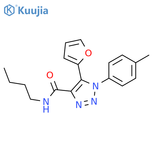 N-butyl-5-(furan-2-yl)-1-(4-methylphenyl)-1H-1,2,3-triazole-4-carboxamide structure