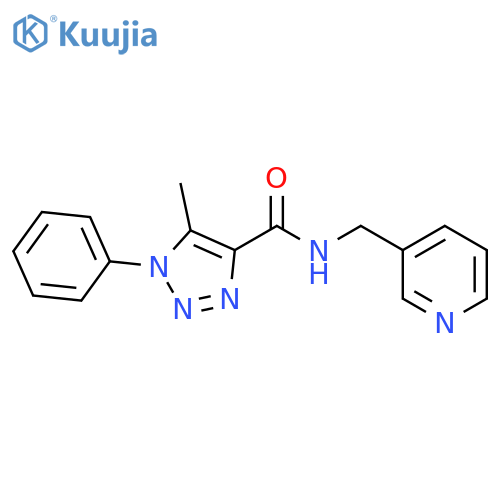 5-methyl-1-phenyl-N-(pyridin-3-yl)methyl-1H-1,2,3-triazole-4-carboxamide structure