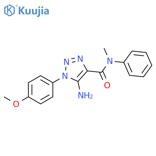 5-amino-1-(4-methoxyphenyl)-N-methyl-N-phenyl-1H-1,2,3-triazole-4-carboxamide structure