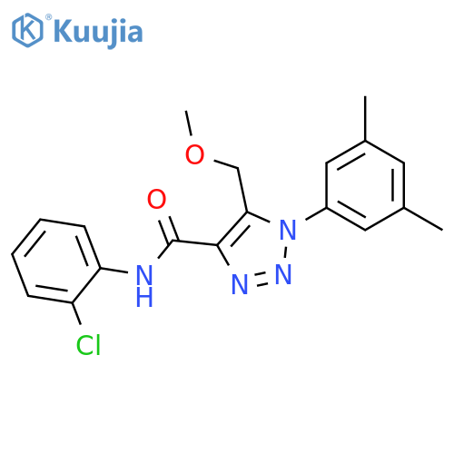 N-(2-chlorophenyl)-1-(3,5-dimethylphenyl)-5-(methoxymethyl)-1H-1,2,3-triazole-4-carboxamide structure