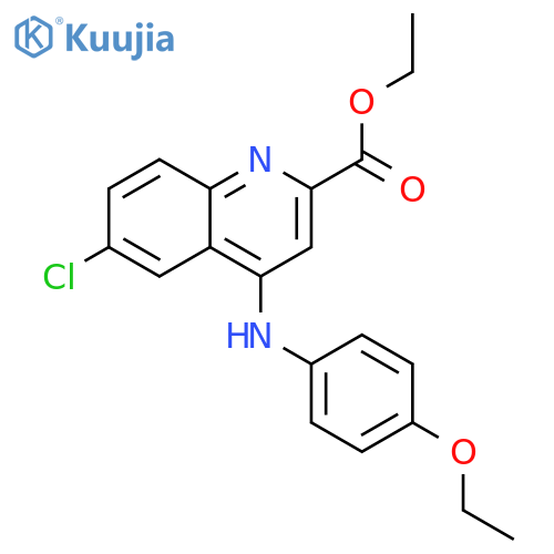 ethyl 6-chloro-4-(4-ethoxyphenyl)aminoquinoline-2-carboxylate structure