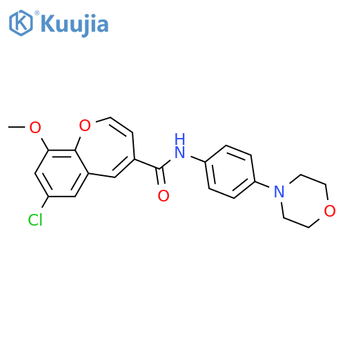 7-chloro-9-methoxy-N-4-(morpholin-4-yl)phenyl-1-benzoxepine-4-carboxamide structure
