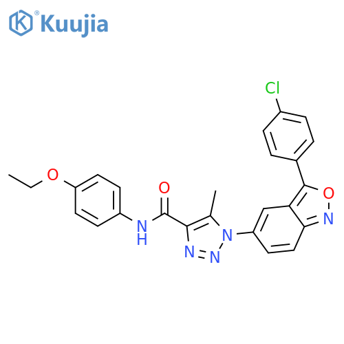1-3-(4-chlorophenyl)-2,1-benzoxazol-5-yl-N-(4-ethoxyphenyl)-5-methyl-1H-1,2,3-triazole-4-carboxamide structure