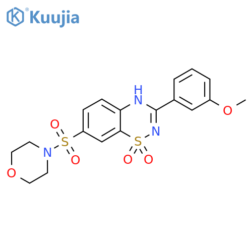 3-(3-methoxyphenyl)-7-(morpholine-4-sulfonyl)-2H-1lambda6,2,4-benzothiadiazine-1,1-dione structure