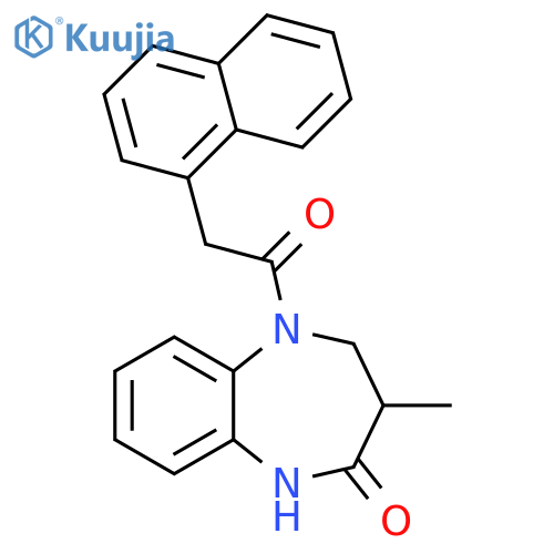 3-methyl-5-2-(naphthalen-1-yl)acetyl-2,3,4,5-tetrahydro-1H-1,5-benzodiazepin-2-one structure