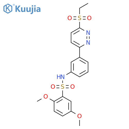 N-(3-(6-(ethylsulfonyl)pyridazin-3-yl)phenyl)-2,5-dimethoxybenzenesulfonamide structure