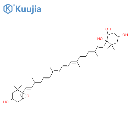 β,β-Carotene-3,3',5,6(5H,6H)-tetrol, 5',6'-epoxy-5',6'-dihydro-, (3S,3'S,5R,5'R,6R,6'S)- structure
