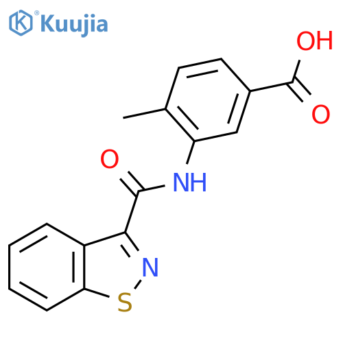 3-[(1,2-Benzisothiazol-3-ylcarbonyl)amino]-4-methylbenzoic acid structure