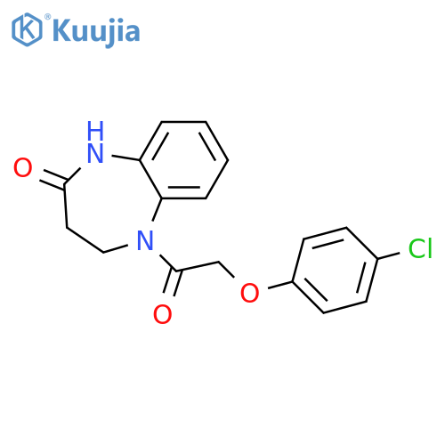 5-2-(4-chlorophenoxy)acetyl-2,3,4,5-tetrahydro-1H-1,5-benzodiazepin-2-one structure