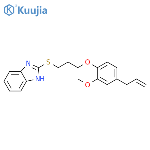 2-({3-2-methoxy-4-(prop-2-en-1-yl)phenoxypropyl}sulfanyl)-1H-1,3-benzodiazole structure