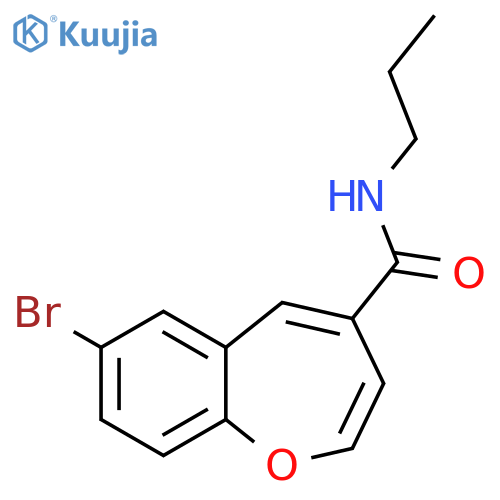 7-bromo-N-propyl-1-benzoxepine-4-carboxamide structure