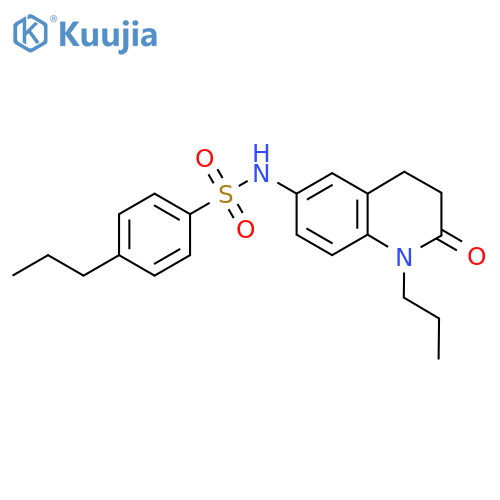 N-(2-oxo-1-propyl-1,2,3,4-tetrahydroquinolin-6-yl)-4-propylbenzene-1-sulfonamide structure