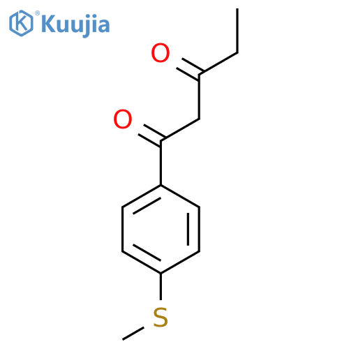 1-4-(methylsulfanyl)phenylpentane-1,3-dione structure