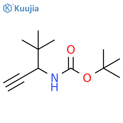 tert-butyl N-(4,4-dimethylpent-1-yn-3-yl)carbamate structure