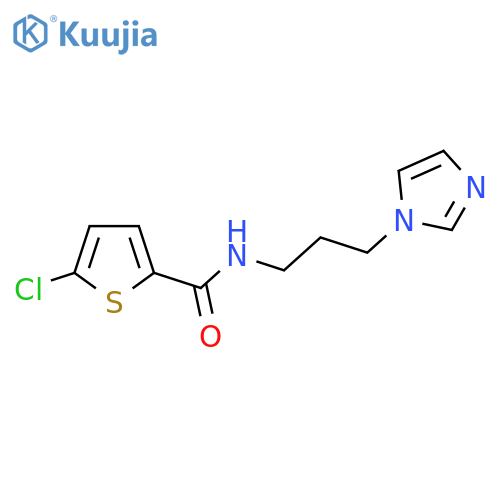 5-chloro-N-3-(1H-imidazol-1-yl)propylthiophene-2-carboxamide structure