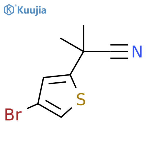 2-(4-bromothiophen-2-yl)-2-methylpropanenitrile structure