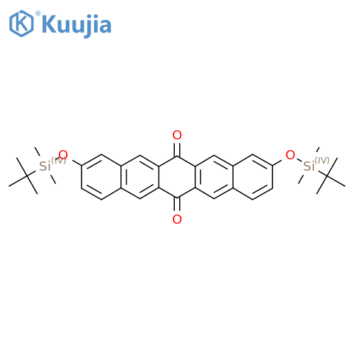 2,10-Bis[[tert-butyl(dimethyl)silyl]oxy]pentacene-6,13-dione structure