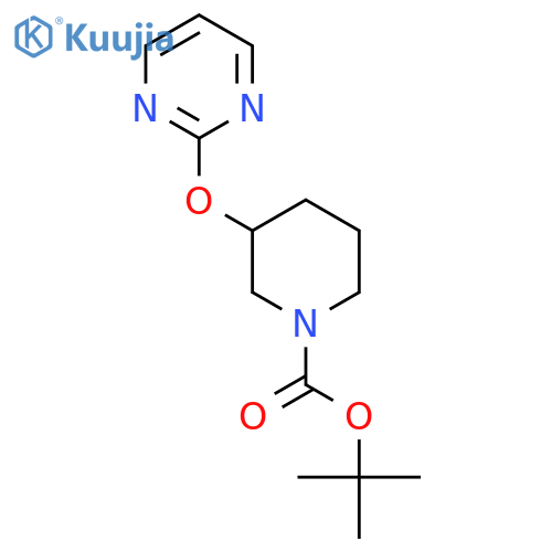 Tert-Butyl 3-(pyrimidin-2-yloxy)piperidine-1-carboxylate structure