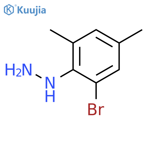 (2-bromo-4,6-dimethylphenyl)hydrazine structure