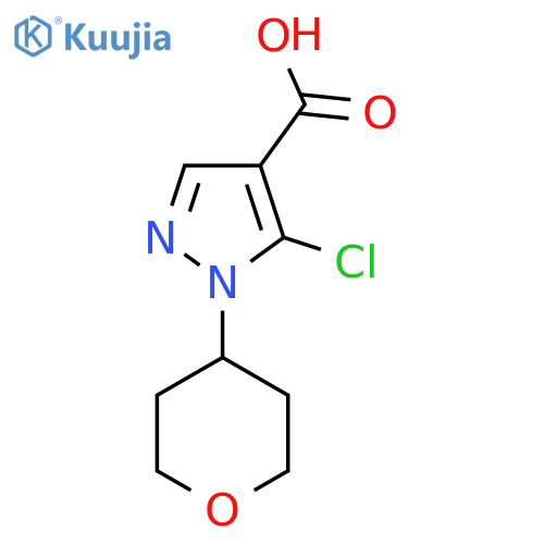 5-chloro-1-(oxan-4-yl)-1H-pyrazole-4-carboxylic acid structure