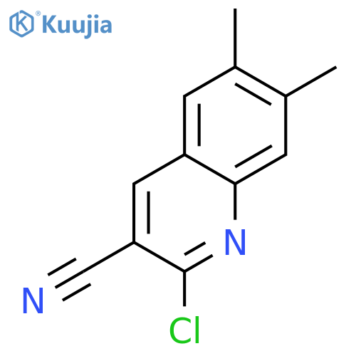 2-chloro-6,7-dimethylquinoline-3-carbonitrile structure