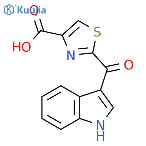 4-Thiazolecarboxylic acid, 2-(1H-indol-3-ylcarbonyl)- structure