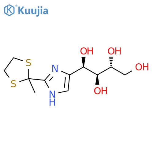 1,2,3,4-Butanetetrol, 1-[2-(2-methyl-1,3-dithiolan-2-yl)-1H-imidazol-4-yl]-, [1R-(1R*,2S*,3R*)]- structure