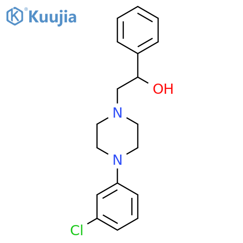 2-[4-(3-Chlorophenyl)piperazino]-1-phenyl-1-ethanol structure