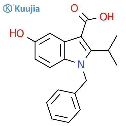 1-benzyl-5-hydroxy-2-isopropyl-1H-indole-3-carboxylic acid structure