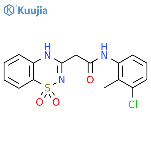 N-(3-chloro-2-methylphenyl)-2-(1,1-dioxo-2H-1lambda6,2,4-benzothiadiazin-3-yl)acetamide structure