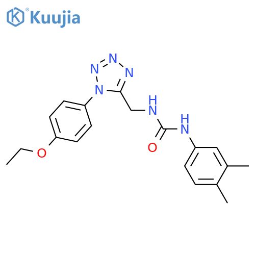 1-(3,4-dimethylphenyl)-3-{1-(4-ethoxyphenyl)-1H-1,2,3,4-tetrazol-5-ylmethyl}urea structure