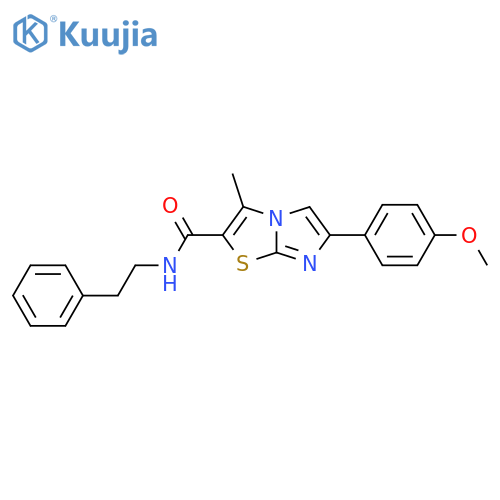 6-(4-methoxyphenyl)-3-methyl-N-(2-phenylethyl)imidazo2,1-b1,3thiazole-2-carboxamide structure