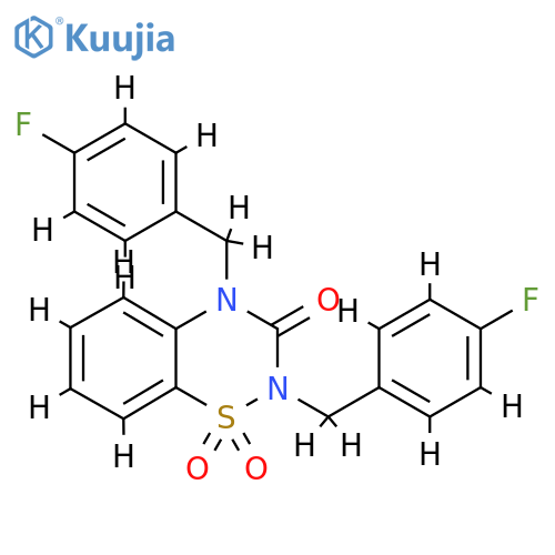 2,4-bis(4-fluorophenyl)methyl-3,4-dihydro-2H-1lambda6,2,4-benzothiadiazine-1,1,3-trione structure