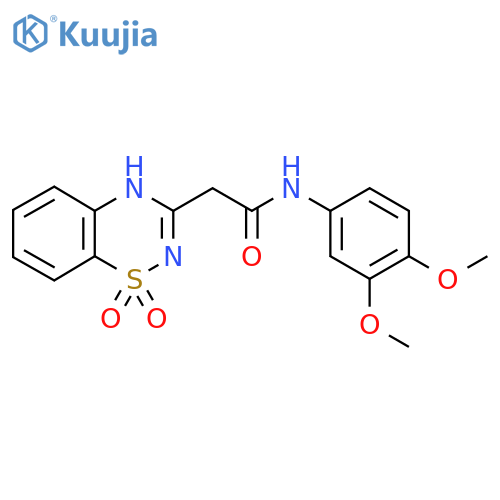N-(3,4-dimethoxyphenyl)-2-(1,1-dioxo-2H-1lambda6,2,4-benzothiadiazin-3-yl)acetamide structure