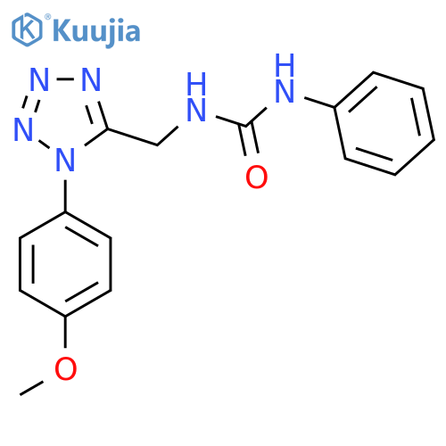 3-{1-(4-methoxyphenyl)-1H-1,2,3,4-tetrazol-5-ylmethyl}-1-phenylurea structure