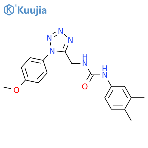 1-(3,4-dimethylphenyl)-3-{1-(4-methoxyphenyl)-1H-1,2,3,4-tetrazol-5-ylmethyl}urea structure