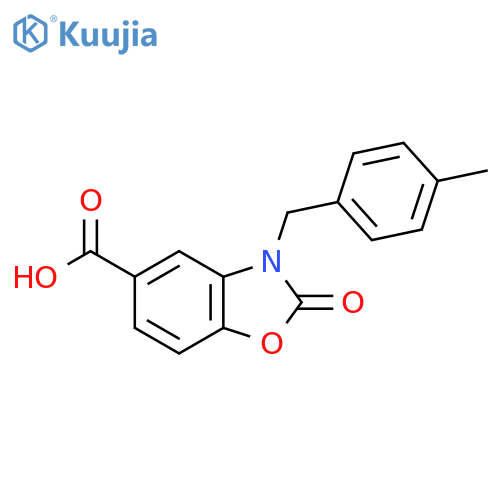 3-(4-Methylbenzyl)-2-oxo-2,3-dihydro-1,3-benzoxazole-5-carboxylic acid structure