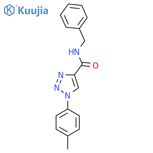 N-benzyl-1-(4-methylphenyl)-1H-1,2,3-triazole-4-carboxamide structure