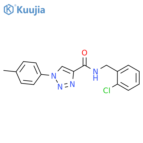 N-(2-chlorophenyl)methyl-1-(4-methylphenyl)-1H-1,2,3-triazole-4-carboxamide structure