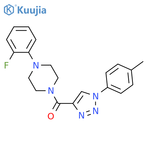 1-(2-fluorophenyl)-4-1-(4-methylphenyl)-1H-1,2,3-triazole-4-carbonylpiperazine structure