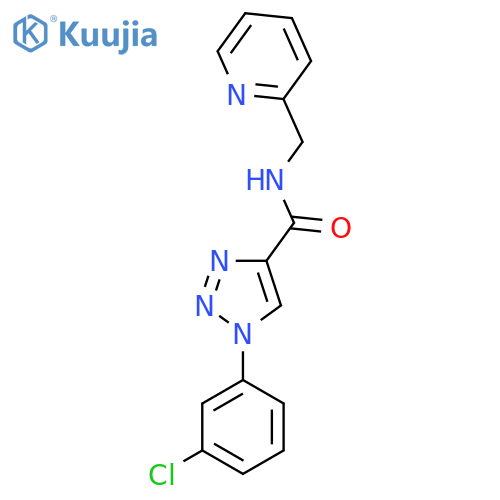 1-(3-chlorophenyl)-N-(pyridin-2-ylmethyl)-1H-1,2,3-triazole-4-carboxamide structure