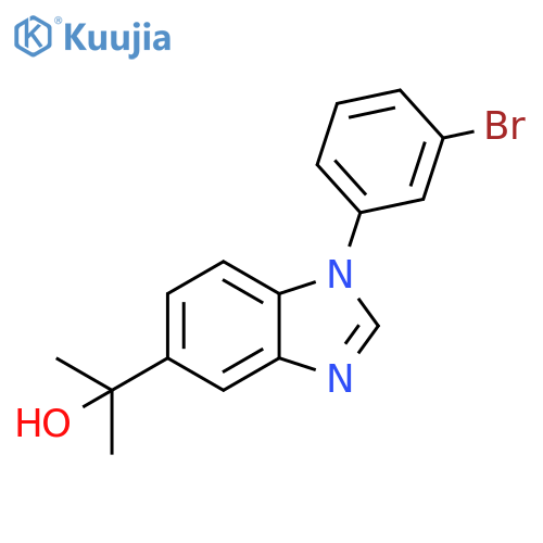 2-(1-(3-bromophenyl)-1H-benzo[d]imidazol-5-yl)propan-2-ol structure