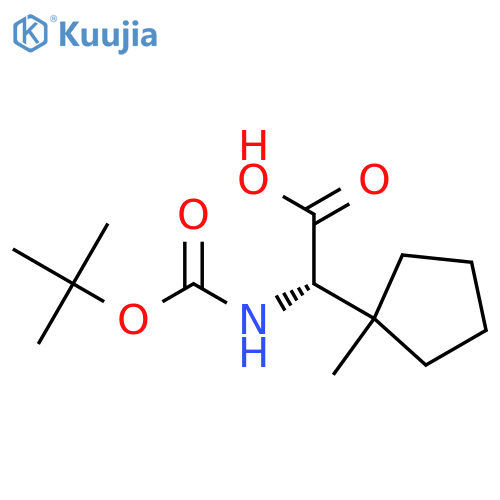 (2S)-2-{[(tert-butoxy)carbonyl]amino}-2-(1-methylcyclopentyl)acetic acid structure